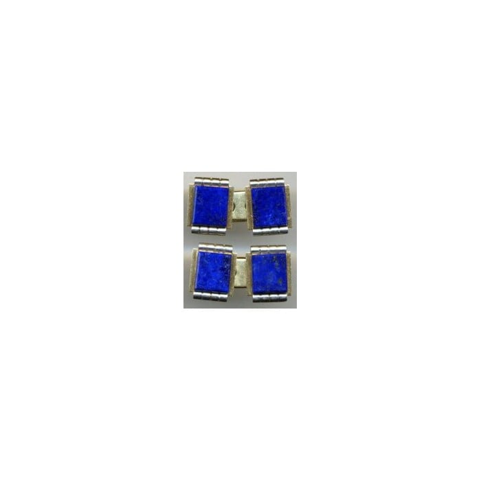 Art Deco Lapis Lazuli and Gold Cufflinks, Circa 1935