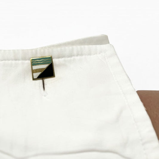 Art Deco Paul Brandt Enamel and Gold Cufflinks, Circa 1930