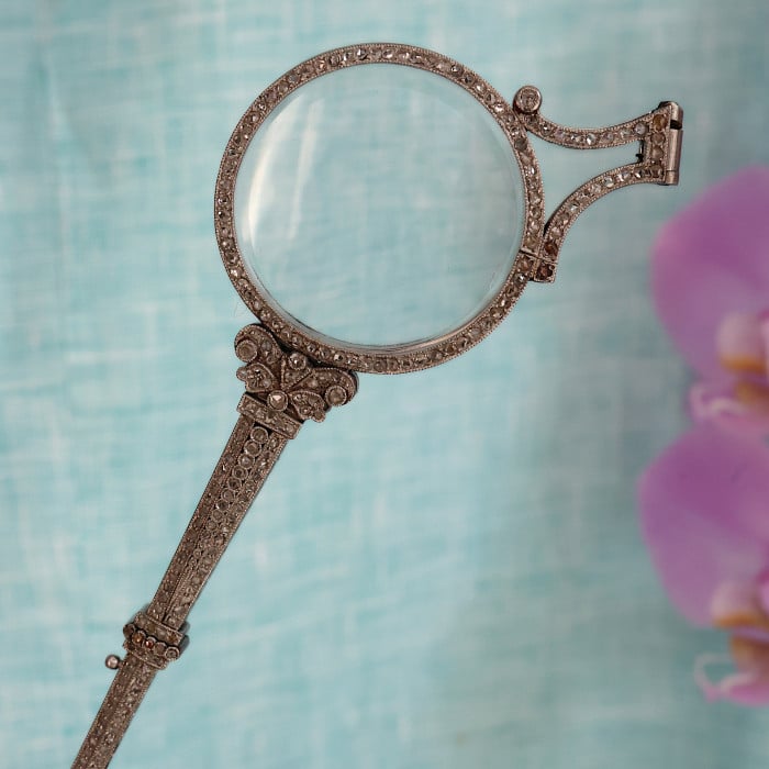 Belle Époque Diamond and Platinum Lorgnettes, Circa 1910