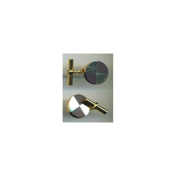 Mellerio Wood and 18 Carat Gold Cufflinks, Circa 1960