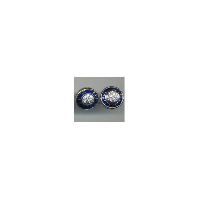Sapphire and Diamond Earrings