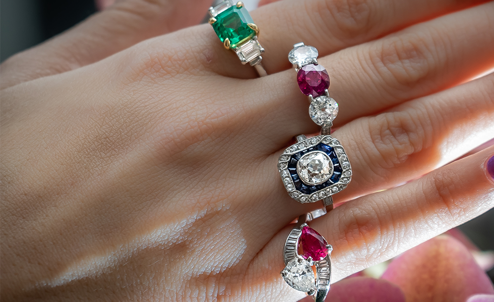 Collection of Vintage Gemstone Rings