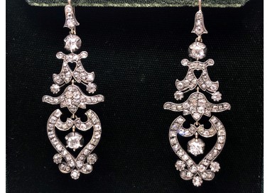 Diamond Drop Earrings, 3.80ct