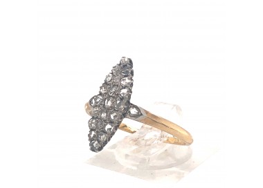 Antique Diamond Navette Ring