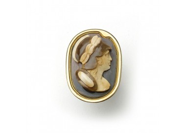 Antique Carved Hardstone Cameo Ring