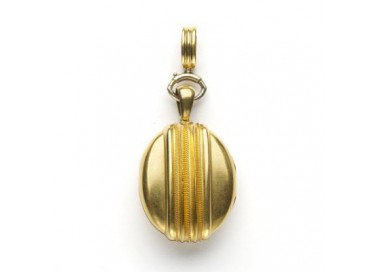 Victorian Gold Etruscan Style Locket, Circa 1875