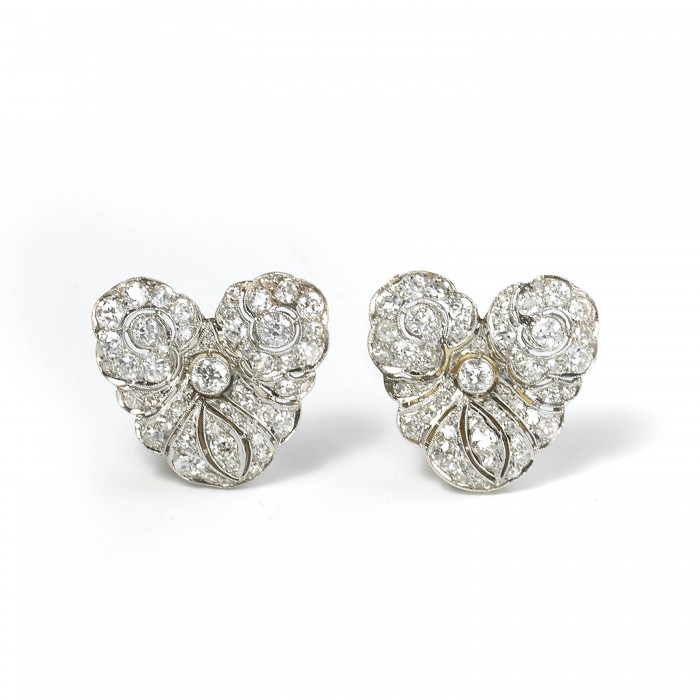 Belle Époque Diamond Earrings, 4.00ct