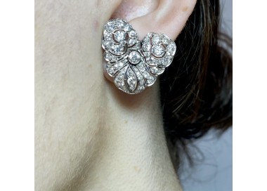 Belle Époque Diamond Earrings, 4.00ct