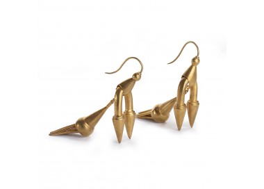 Victorian Gold Etruscan Style Drop Earrings