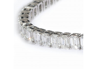 Diamond and Platinum Tennis Bracelet, 16.56ct
