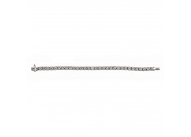 Diamond and Platinum Tennis Bracelet, 13.27 Carats