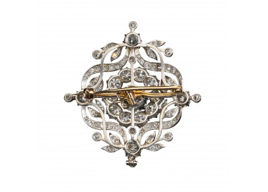 Belle Époque Diamond and Platinum Brooch, Circa 1910