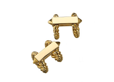 Boucheron Gold Twisted Rope Cufflinks, with Case