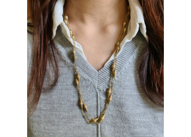 Vintage 14ct Yellow Gold Long Chain modelled