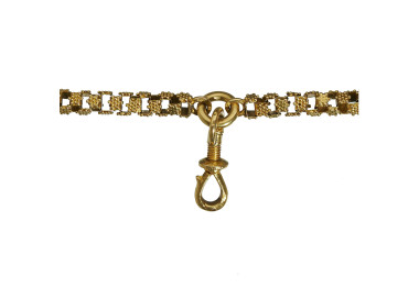 Antique 18ct Gold Long Stars Link Chain