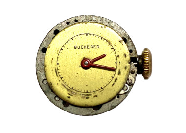Vintage Bucherer Ruby Diamond and Gold Watch, Circa 1960