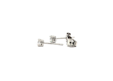 Modern Diamond and White Gold Stud Earrings, 0.52 Carats