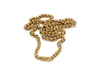 Antique Georgian Long Gold Chain, Necklace and Bracelets, Circa 1820