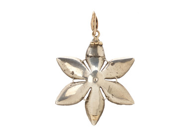Georgian Diamond and Silver Flower Pendant, Circa 1790