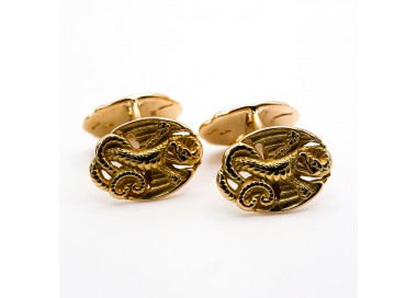 Vintage American Gold Dragon Cufflinks