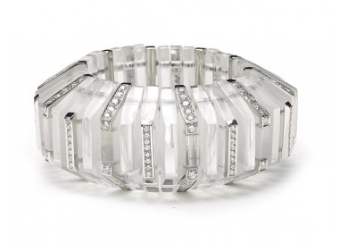 Diamond and Rock Crystal Bracelet