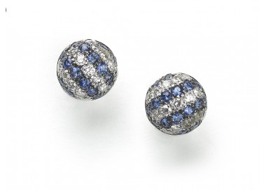 Sapphire and Diamond Stripe Earrings