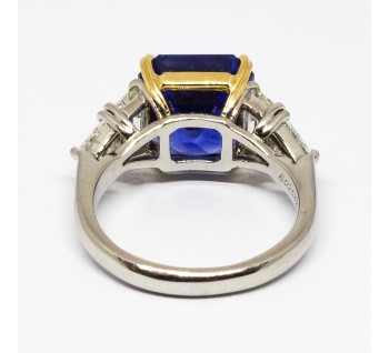 Cartier Sapphire and Diamond Ring, Platinum and Gold