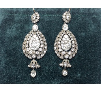 Drop Diamond Earrings, 10.38ct