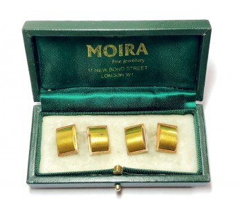 Vintage Red and Yellow Gold Cufflinks, Circa 1945