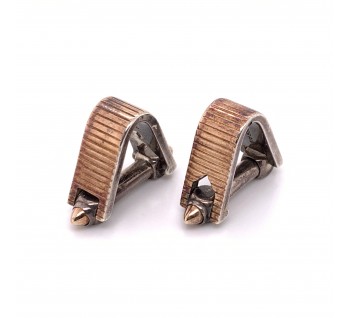 Vintage Silver and Gold Stirrup Cufflinks