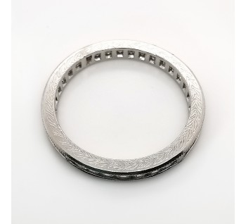 French Cut Diamond and Platinum Eternity Ring