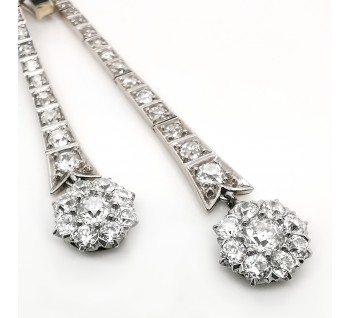 Edwardian Diamond Négligée Pendant, 5.10ct