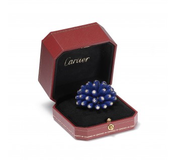 Cartier Lapis Lazuli And Diamond "Paris Nouvelle Vague" Bombé Ring
