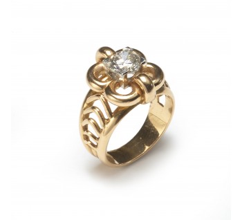 Vintage French Diamond Ring, 0.91ct