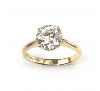 Diamond, Platinum and Gold Solitaire Ring, 2.05ct