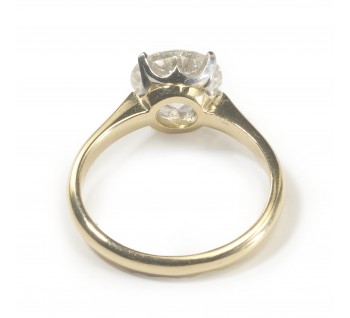 Diamond, Platinum and Gold Solitaire Ring, 2.05ct