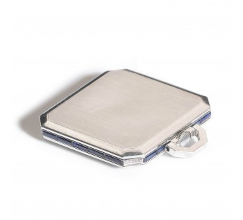 Meister Diamond and Gem-Set Platinum Pocket Watch