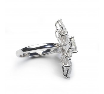 Platinum Fancy Diamond Cluster Ring, 3.71ct