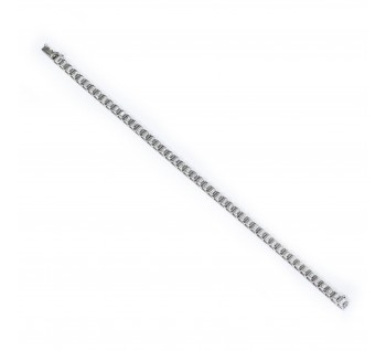Modern Diamond and Platinum Line Bracelet, 2.00ct