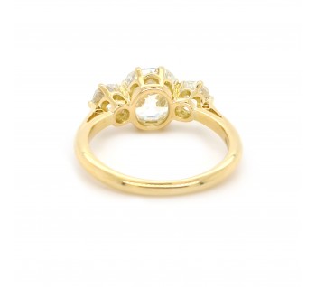 New Edwardian Style Three Stone Diamond and Gold Ring 2.00ct J SI1