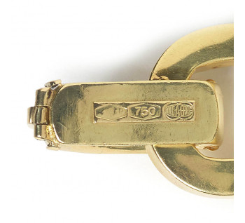 Vintage UnoAerre Italian Gold and Platinum Bracelet, Circa 1970