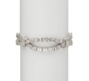 Vintage Diamond and Platinum Bracelet, Circa 1960, 17.00 Carats