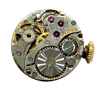 Vintage Bucherer Ruby Diamond and Gold Watch, Circa 1955