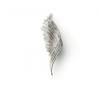Diamond and Platinum Feather Brooch, 5.40ct