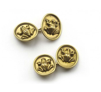 Antique Gold Frog Cufflinks