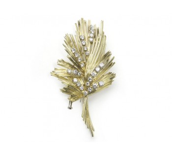 Vintage Gübelin Gold and Diamond Brooch, Circa 1960