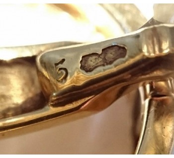 Van Cleef & Arpels Gold Stirrup Cufflinks, Circa 1950