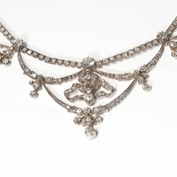 Victorian Diamond Tiara Necklace, 16.00ct - Moira Fine Jewellery