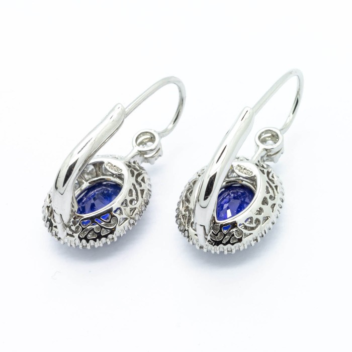 Sapphire and Diamond Cluster Earrings - Moira Fine Jewellery