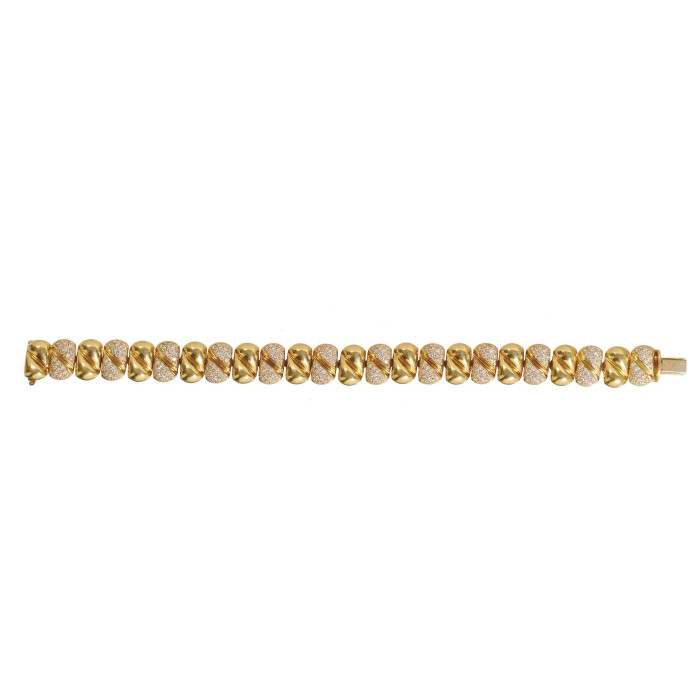 Vintage Gold and Diamond Bracelet, Circa 1990
